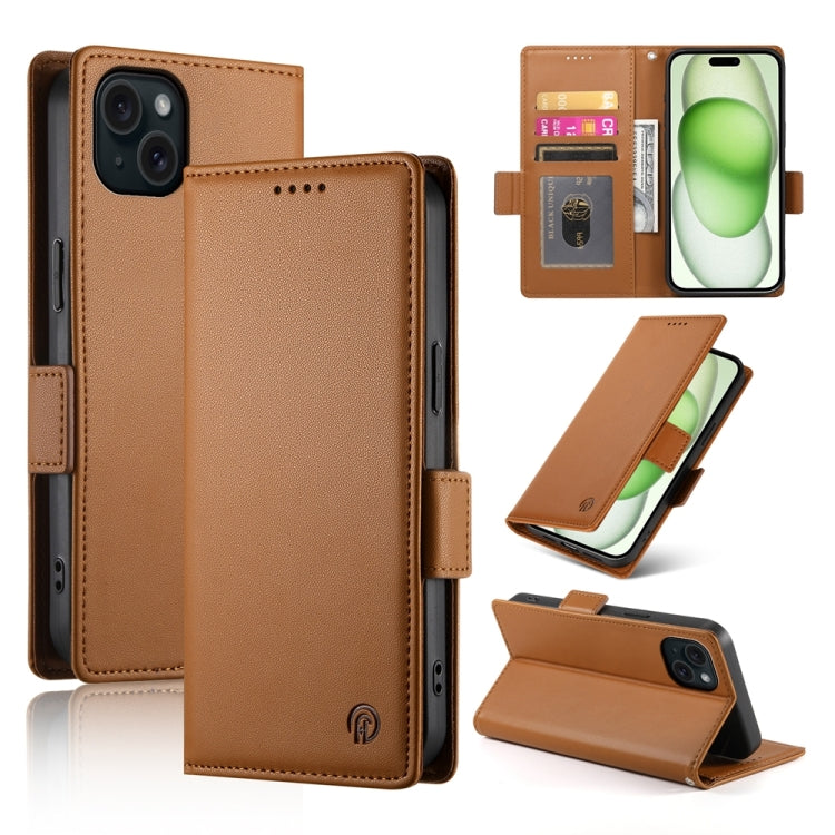Side Buckle Magnetic Frosted Leather Phone Case, For iPhone 16 Pro, For iPhone 16 Plus, For iPhone 16, For iPhone 15 Pro Max, For iPhone 15 Pro, For iPhone 15 Plus