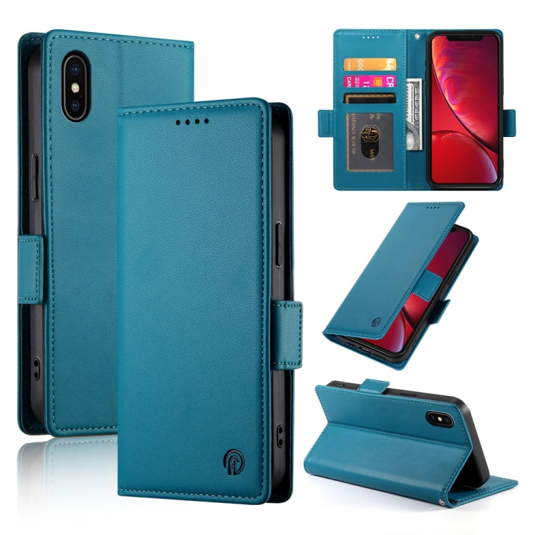 Side Buckle Magnetic Frosted Leather Phone Case, For iPhone 12 mini, For iPhone 11 Pro Max, For iPhone 11, For iPhone 11 Pro, For iPhone X / XS, For iPhone XR