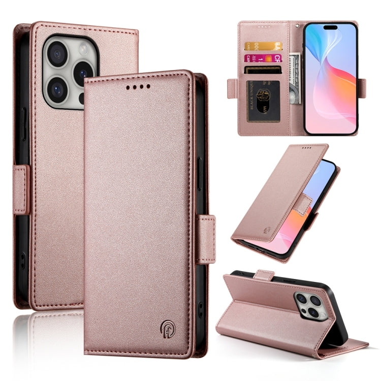 Side Buckle Magnetic Frosted Leather Phone Case, For iPhone 16 Pro, For iPhone 16 Plus, For iPhone 16, For iPhone 15 Pro Max, For iPhone 15 Pro, For iPhone 15 Plus