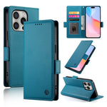 Side Buckle Magnetic Frosted Leather Phone Case, For iPhone 16 Pro, For iPhone 16 Plus, For iPhone 16, For iPhone 15 Pro Max, For iPhone 15 Pro, For iPhone 15 Plus