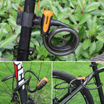 Bicycle Portable Anti-theft Lock Steel Cable Lock with Lock Frame, A Style 100cm Black, A Style 120cm Black, B Style 100cm Black, B Style 120cm Black, B Style 150cm Black