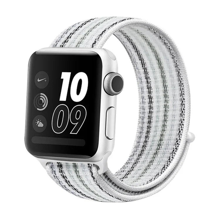 Nylon Loop Watchband, For Apple Watch Series 8&7 41mm / SE 2&6&SE&5&4 40mm / 3&2&1 38mm, For Apple Watch Ultra 49mm / Series 8&7 45mm / SE 2&6&SE&5&4 44mm / 3&2&1 42mm, For Apple Watch Series 7 45mm / 6 & SE & 5 & 4 44mm / 3 & 2 & 1 42mm               ...