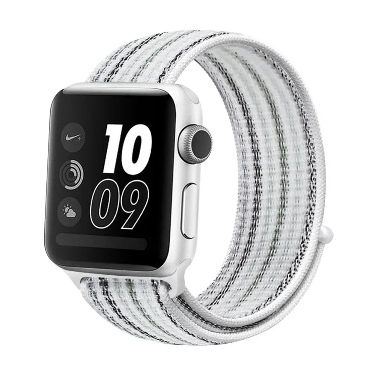 Nylon Loop Watchband, For Apple Watch Series 8&7 41mm / SE 2&6&SE&5&4 40mm / 3&2&1 38mm, For Apple Watch Ultra 49mm / Series 8&7 45mm / SE 2&6&SE&5&4 44mm / 3&2&1 42mm, For Apple Watch Series 7 45mm / 6 & SE & 5 & 4 44mm / 3 & 2 & 1 42mm               ...