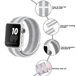 Nylon Loop Watchband, For Apple Watch Series 8&7 41mm / SE 2&6&SE&5&4 40mm / 3&2&1 38mm, For Apple Watch Ultra 49mm / Series 8&7 45mm / SE 2&6&SE&5&4 44mm / 3&2&1 42mm, For Apple Watch Series 7 45mm / 6 & SE & 5 & 4 44mm / 3 & 2 & 1 42mm               ...