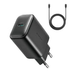 مجموعة شاحن سريع JOYROOM JR-TCF23 بقوة 25 واط USB-C / Type-C مع كابل Type-C إلى Type-C، قابس الاتحاد الأوروبي، قابس المملكة المتحدة