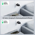 مجموعة شاحن سريع JOYROOM JR-TCF23 بقوة 25 واط USB-C / Type-C مع كابل Type-C إلى Type-C، قابس الاتحاد الأوروبي، قابس المملكة المتحدة