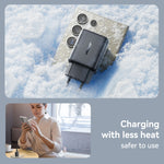 مجموعة شاحن سريع JOYROOM JR-TCF23 بقوة 25 واط USB-C / Type-C مع كابل Type-C إلى Type-C، قابس الاتحاد الأوروبي، قابس المملكة المتحدة