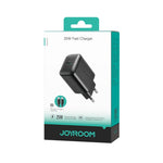 مجموعة شاحن سريع JOYROOM JR-TCF23 بقوة 25 واط USB-C / Type-C مع كابل Type-C إلى Type-C، قابس الاتحاد الأوروبي، قابس المملكة المتحدة