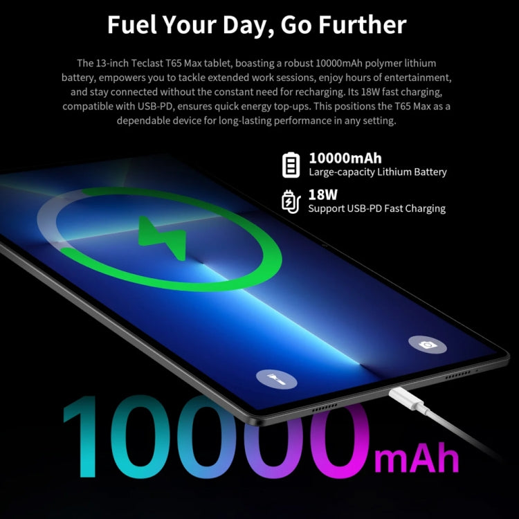 Teclast T65 Max Tablet PC 13 inch,  Android 15 MediaTek Helio G99 Octa Core, 4G LTE Dual SIM, T65 Max