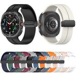 Magnetic Folding Buckle Silicone Watch Band, For Samsung Galaxy Watch Ultra 47mm / Ultra 2025