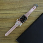 Bowknot Glitter Diamond Replacement Strap Watchband, For Apple Watch 5 & 4 44mm / 3 & 2 & 1 42mm