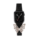 Bowknot Glitter Diamond Replacement Strap Watchband, For Apple Watch 5 & 4 44mm / 3 & 2 & 1 42mm