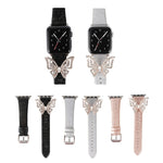 Bowknot Glitter Diamond Replacement Strap Watchband, For Apple Watch 5 & 4 44mm / 3 & 2 & 1 42mm