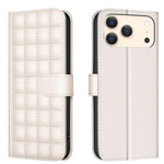 Square Texture Leather Phone Case, For iPhone 18 Pro Max/17 Pro Max, For iPhone 17e / 16e, For iPhone 16 Pro Max, For iPhone 16 Pro, For iPhone 16 Plus, For iPhone 16, For iPhone 15 Pro Max, For iPhone 15 Pro