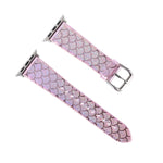 Discolor Glitter Fish Scale Texture Replacement Strap Watchband, For Apple Watch 5 & 4 40mm / 3 & 2 & 1 38mm, For Apple Watch 5 & 4 44mm / 3 & 2 & 1 42mm