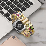 Stainless Steel + Resin Watch Wrist Strap, For Apple Watch 5 & 4 44mm / 3 & 2 & 1 42mm, For Apple Watch Series 8&7 41mm / SE 2&6&SE&5&4 40mm / 3&2&1 38mm, For Apple Watch Series 7 41mm / 6 & SE & 5 & 4 40mm / 3 & 2 & 1 38mm