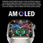 TK16 2.04 inch LCD Screen Steel Strap Smart Watch Supports Health Monitoring