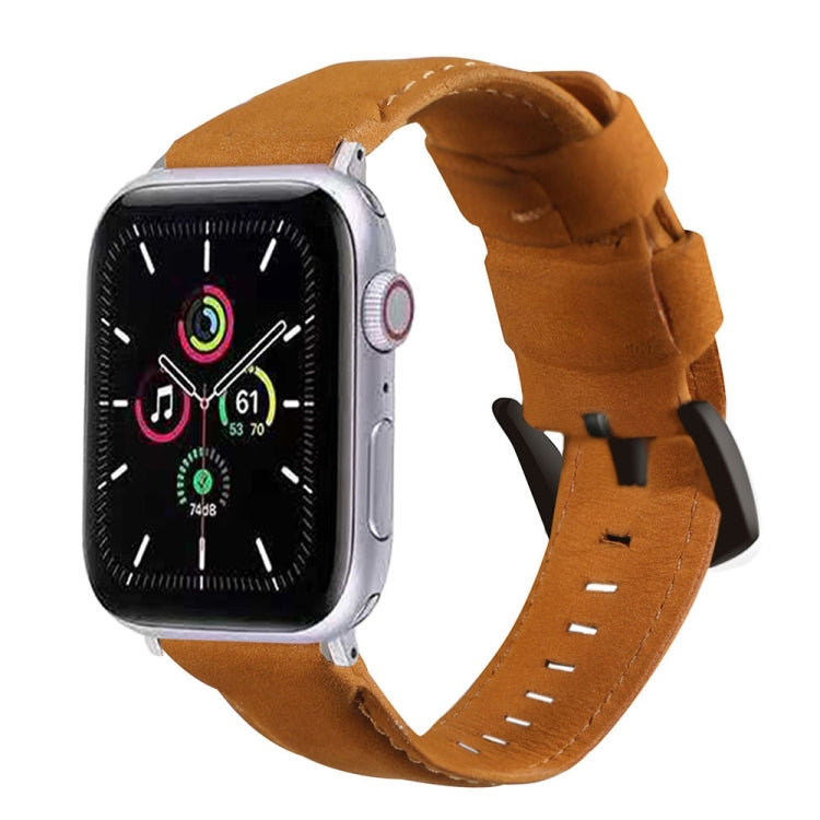 Genuine Leather Replacement Strap Watchband, For Apple Watch 5 & 4 40mm / 3 & 2 & 1 38mm, For Apple Watch 5 & 4 44mm / 3 & 2 & 1 42mm