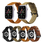 Genuine Leather Replacement Strap Watchband, For Apple Watch 5 & 4 40mm / 3 & 2 & 1 38mm, For Apple Watch 5 & 4 44mm / 3 & 2 & 1 42mm