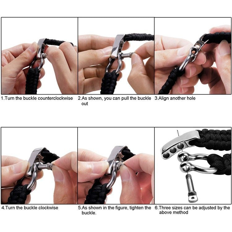 For Apple Watch Series 5 & 4 44mm / 3 & 2 & 1 42mm Umbrella Cord Nylon Braided Strap, 5 & 4 44mm / 3 & 2 & 1 42mm