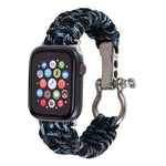 For Apple Watch Series 5 & 4 44mm / 3 & 2 & 1 42mm Umbrella Cord Nylon Braided Strap, 5 & 4 44mm / 3 & 2 & 1 42mm