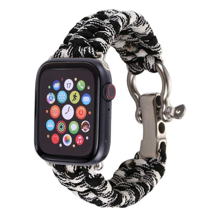 For Apple Watch Series 5 & 4 44mm / 3 & 2 & 1 42mm Umbrella Cord Nylon Braided Strap, 5 & 4 44mm / 3 & 2 & 1 42mm