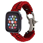 For Apple Watch Series 5 & 4 44mm / 3 & 2 & 1 42mm Umbrella Cord Nylon Braided Strap, 5 & 4 44mm / 3 & 2 & 1 42mm
