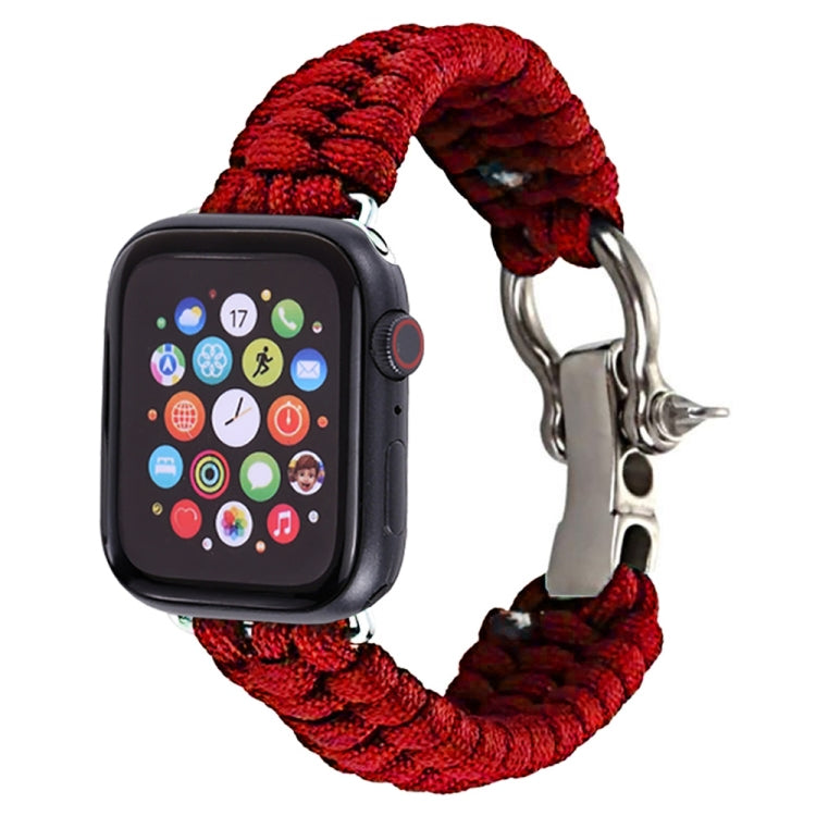 For Apple Watch Series 5 & 4 44mm / 3 & 2 & 1 42mm Umbrella Cord Nylon Braided Strap, 5 & 4 44mm / 3 & 2 & 1 42mm