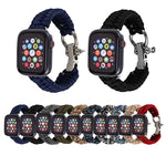 For Apple Watch Series 5 & 4 44mm / 3 & 2 & 1 42mm Umbrella Cord Nylon Braided Strap, 5 & 4 44mm / 3 & 2 & 1 42mm