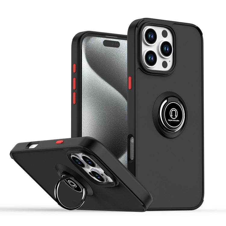 Q Shadow 1 Series TPU + PC Phone Case with Ring, For iPhone 17e / 16e, For iPhone 17 Pro Max, For iPhone 17 Pro, For iPhone 17, For iPhone Air, For iPhone 16 Pro Max