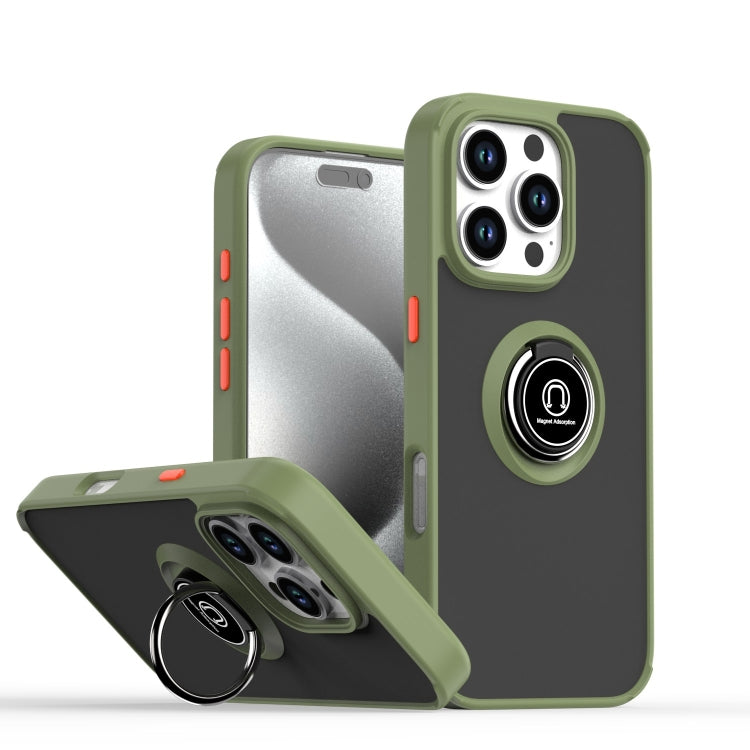 Q Shadow 1 Series TPU + PC Phone Case with Ring, For iPhone 16 Pro, For iPhone 16 Plus, For iPhone 15 Pro Max, For iPhone 15 Pro, For iPhone 15 Plus, For iPhone 15