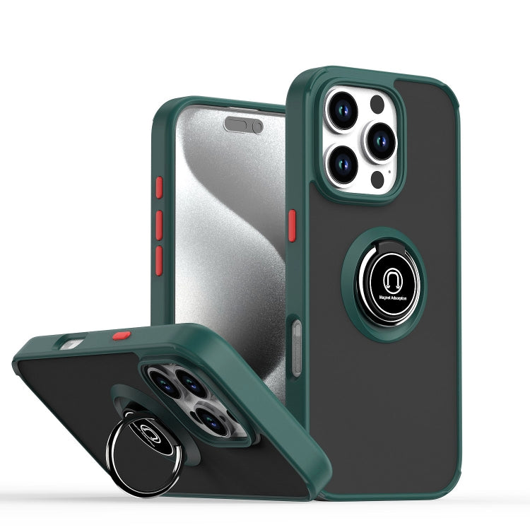 Q Shadow 1 Series TPU + PC Phone Case with Ring, For iPhone 16 Pro, For iPhone 16 Plus, For iPhone 15 Pro Max, For iPhone 15 Pro, For iPhone 15 Plus, For iPhone 15