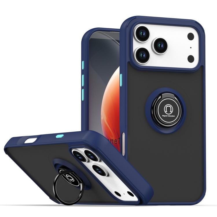 Q Shadow 1 Series TPU + PC Phone Case with Ring, For iPhone 17e / 16e, For iPhone 17 Pro Max, For iPhone 17 Pro, For iPhone 17, For iPhone Air, For iPhone 16 Pro Max