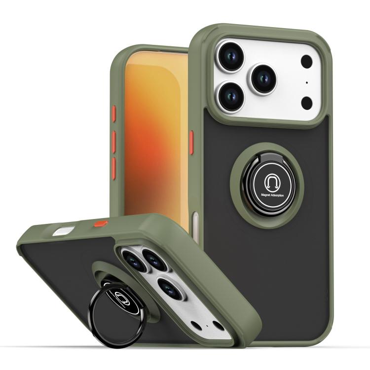 Q Shadow 1 Series TPU + PC Phone Case with Ring, For iPhone 17e / 16e, For iPhone 17 Pro Max, For iPhone 17 Pro, For iPhone 17, For iPhone Air, For iPhone 16 Pro Max