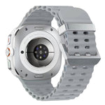 Ocean Dual Silver Buckle Silicone Watch Band, For Samsung Galaxy Watch Ultra 47mm / Ultra 2025