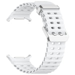 Ocean Dual Silver Buckle Silicone Watch Band, For Samsung Galaxy Watch Ultra 47mm / Ultra 2025