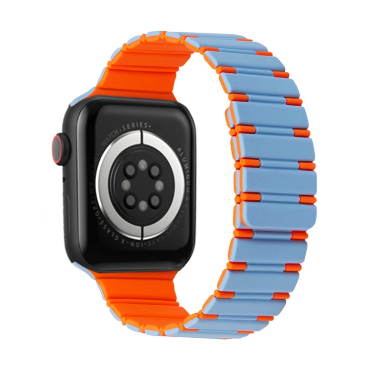 Two-color Magnetic Silicone Watch Band, For Apple Watch Series 9 41mm, For Apple Watch Ultra 49mm, For Apple Watch Series 8 41mm, For Apple Watch Series 8 45mm