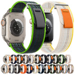 Dual-Section Loop Nylon Watch Band, For Apple Watch Series 8 41mm, For Apple Watch Series 8 45mm