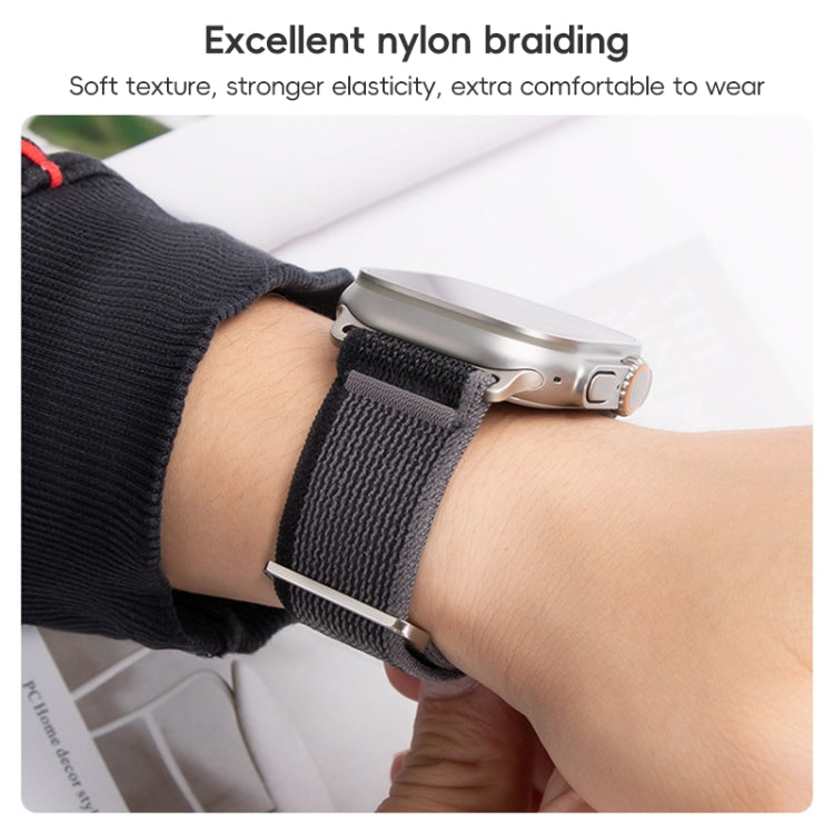 Dual-Section Loop Nylon Watch Band, For Apple Watch Ultra 2 49mm, For Apple Watch Series 9 45mm