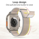 Dual-Section Loop Nylon Watch Band, For Apple Watch Series 6 40mm, For Apple Watch Series 6 44mm