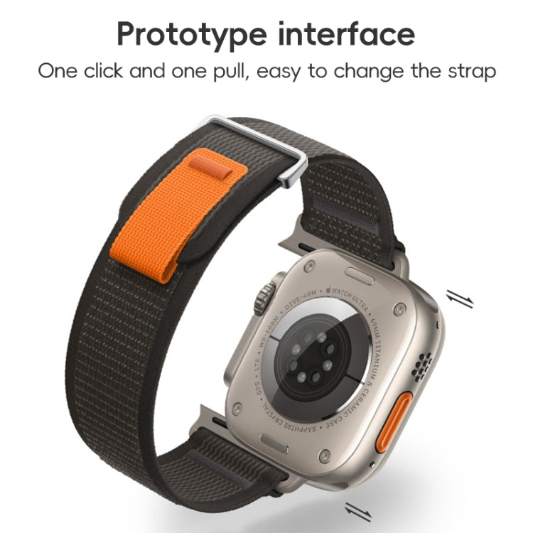 Dual-Section Loop Nylon Watch Band, For Apple Watch Series 7 41mm, For Apple Watch Series 7 45mm