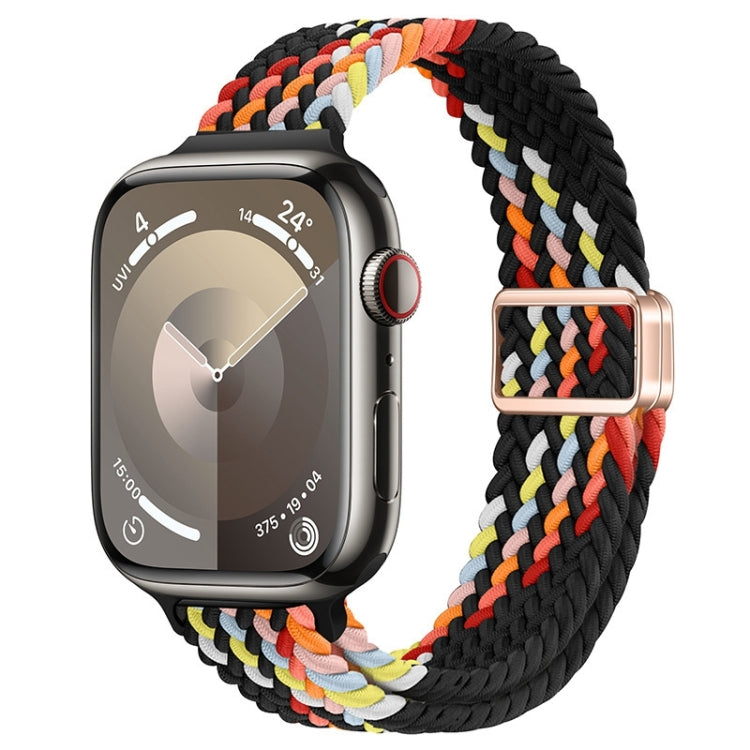 Slim Magnetic Buckle Nylon Braided Watch Band, For Apple Watch SE 2023 44mm, For Apple Watch SE 2023 40mm