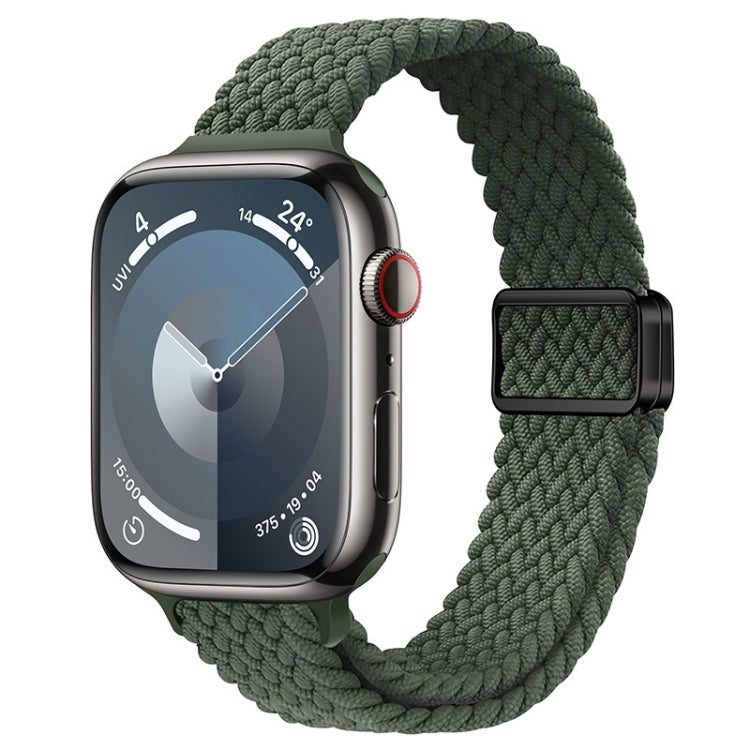 Slim Magnetic Buckle Nylon Braided Watch Band, For Apple Watch SE 2023 44mm, For Apple Watch SE 2023 40mm