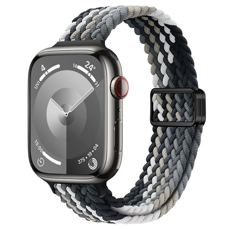 Slim Magnetic Buckle Nylon Braided Watch Band, For Apple Watch SE 2023 44mm, For Apple Watch SE 2023 40mm