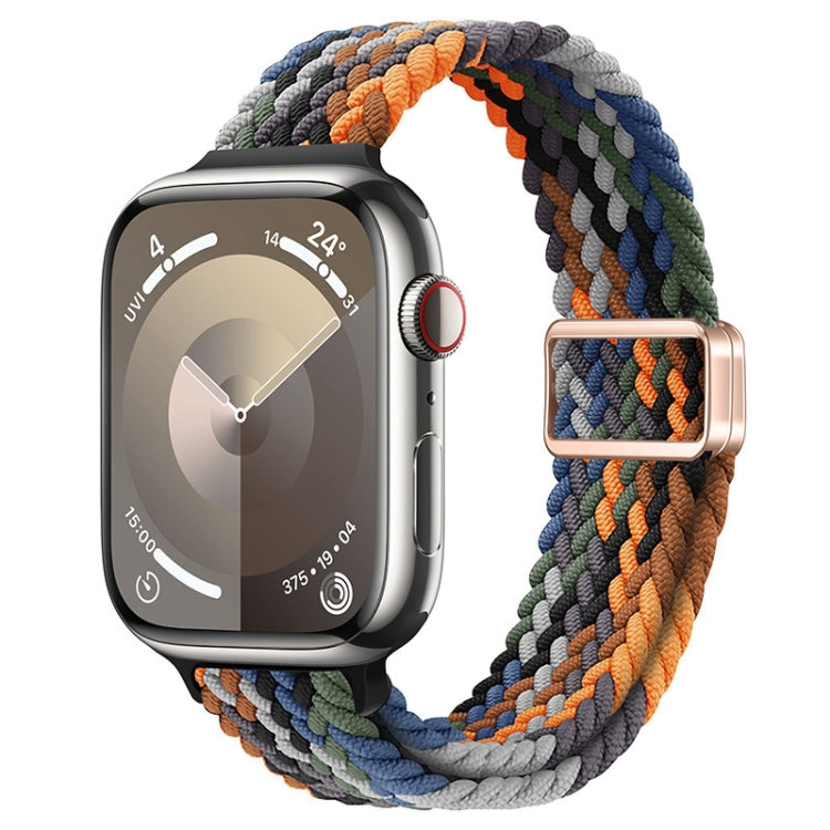 Slim Magnetic Buckle Nylon Braided Watch Band, For Apple Watch SE 2023 44mm, For Apple Watch SE 2023 40mm