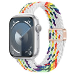 Slim Magnetic Buckle Nylon Braided Watch Band, For Apple Watch SE 2023 44mm, For Apple Watch SE 2023 40mm