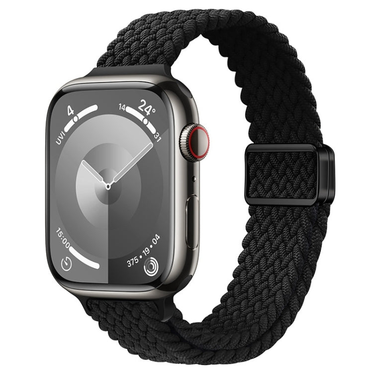 Slim Magnetic Buckle Nylon Braided Watch Band, For Apple Watch SE 2023 44mm, For Apple Watch SE 2023 40mm