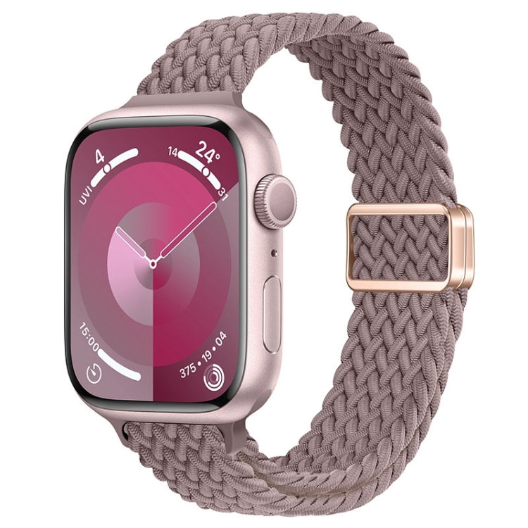 Slim Magnetic Buckle Nylon Braided Watch Band, For Apple Watch SE 2023 44mm, For Apple Watch SE 2023 40mm