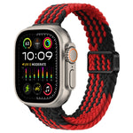 Slim Magnetic Buckle Nylon Braided Watch Band, For Apple Watch Ultra 2 49mm, For Apple Watch Series 9 45mm