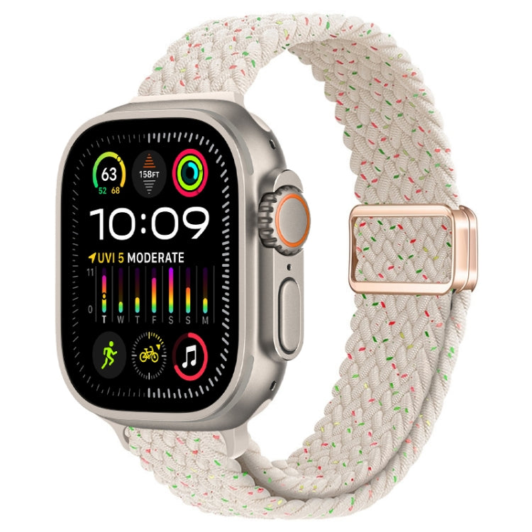 Slim Magnetic Buckle Nylon Braided Watch Band, For Apple Watch Ultra 2 49mm, For Apple Watch Series 9 45mm